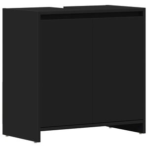 vidaXL Armoire de salle de bain noir 60x33x60 cm Bois d'ing&eacute;nierie