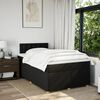vidaXL Sommier &agrave; lattes de lit avec matelas noir 120x190 cm tissu