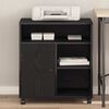 vidaXL Support d'imprimante avec stockage Chêne noir 60 x 50 x 67 cm