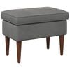 vidaXL Pouf Gris fonc&eacute; 55 x 35 x 41 cm Velours