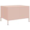 vidaXL Table basse rose 68,5x50x43,5 cm acier laminé à froid