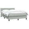 vidaXL Sommier &agrave; lattes de lit et matelas gris clair 160x220cm velours