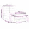 vidaXL Lit &agrave; ressorts avec matelas Bleu 140 x 200 cm tissu