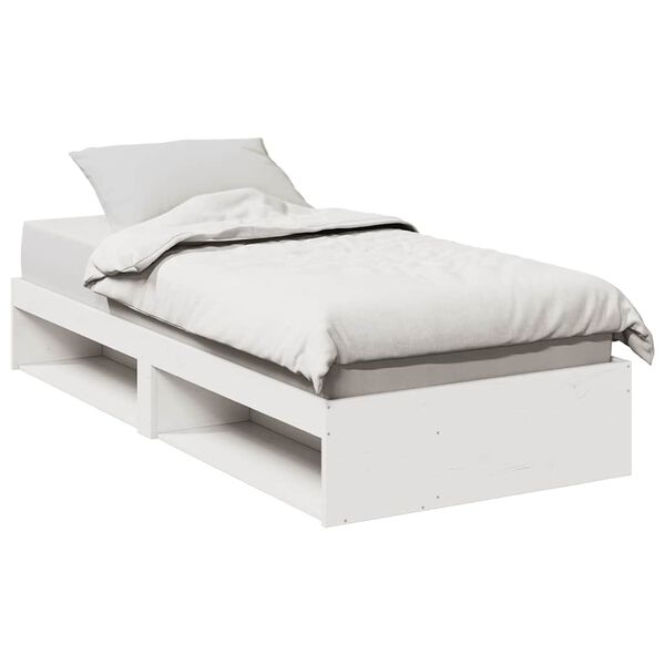 vidaXL Lit de jour sans matelas blanc 75x190 cm bois de pin massif