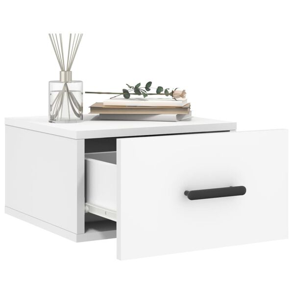 vidaXL Tables de chevet murales 2 pcs blanc 35x35x20 cm
