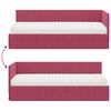 vidaXL Cadre de lit d'angle avec matelas 2 pcs Vert Velours