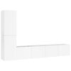 vidaXL Ensemble de meubles TV 4 pcs Blanc brillant Bois d'ing&eacute;nierie