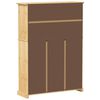 vidaXL Armoire &agrave; chaussures Corona 99x32x138 cm bois de pin massif