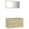 vidaXL Ensemble de meubles de salle de bain 2 pcs ch&ecirc;ne sonoma