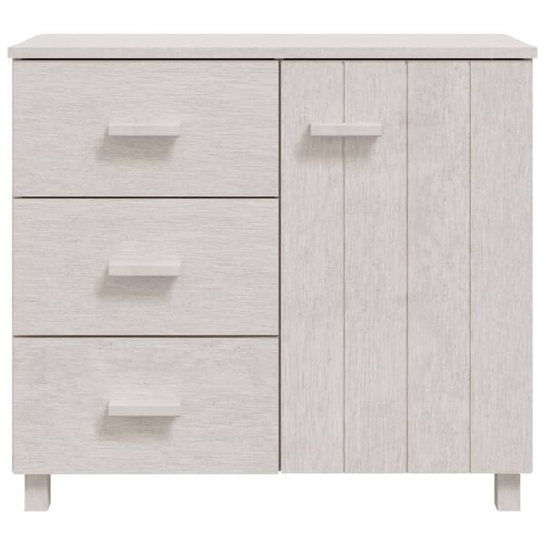 vidaXL Buffet HAMAR Blanc 90x40x80 cm Bois massif de pin