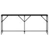 vidaXL Table console Ch&ecirc;ne noir 180 x 23 x 75 cm