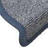 vidaXL Tapis d'escalier 15 pièces 56 x 17 x 3 cm Gris clair et bleu Demi-rond