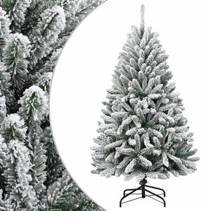 vidaXL Sapin de No&euml;l artificiel &agrave; charni&egrave;res avec neige floqu&eacute;e 120 cm