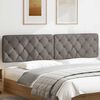 vidaXL Coussin de t&ecirc;te de lit taupe 200 cm tissu