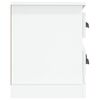 vidaXL Meuble TV blanc brillant 100x35,5x45 cm bois d'ingénierie