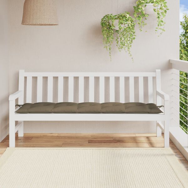 vidaXL Coussin de banc de jardin taupe mélangé 180x50x7 cm tissu