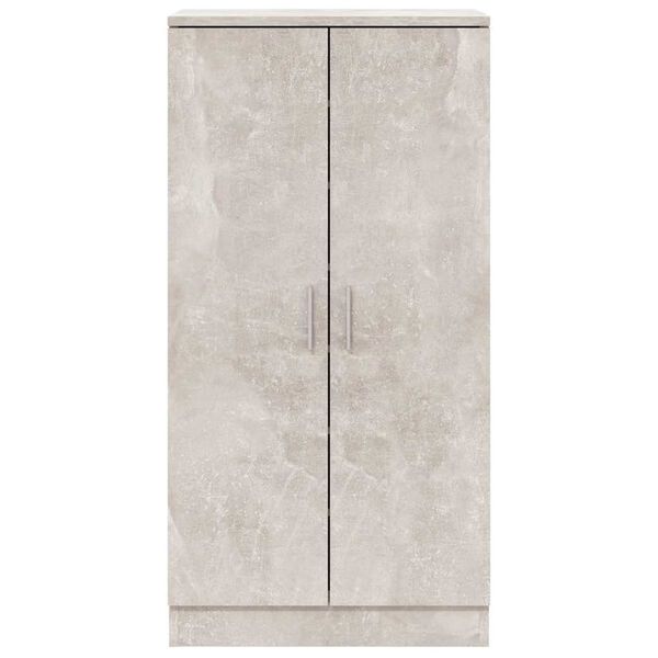 vidaXL Armoire &agrave; chaussures Gris b&eacute;ton 55x35x108 cm Bois d'ing&eacute;nierie