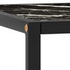 vidaXL Table basse Noir avec verre marbre noir 40x40x50 cm