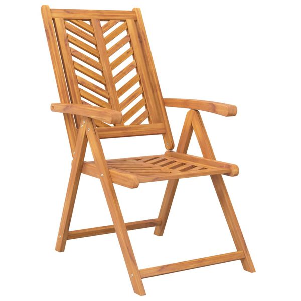 vidaXL Chaises de jardin inclinables lot de 2 bois massif d'acacia