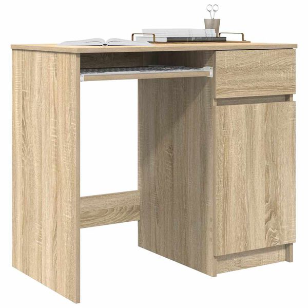 vidaXL Bureau ch&ecirc;ne Sonoma 86x49x76 cm bois d'ing&eacute;nierie