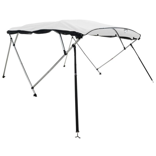 vidaXL Toit bimini à 4 arceaux parois en maille 243x(230-244)x137 cm