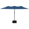 vidaXL Parasol de jardin à double tête bleu azuré 449x265 cm