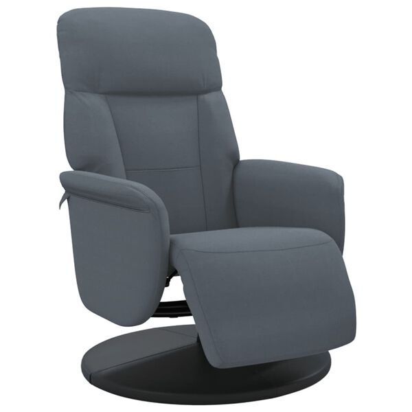 vidaXL Fauteuil inclinable avec repose-pied gris fonc&eacute; velours