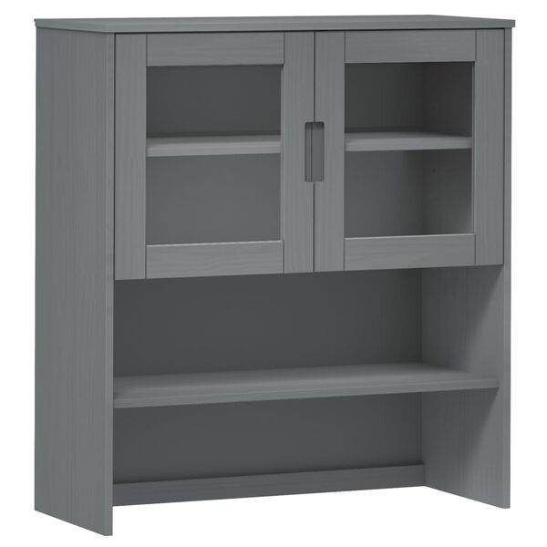 vidaXL Dessus de buffet MOLDE Gris 90x35x100 cm Bois massif de pin