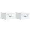 vidaXL Cabinet de chevet mural 2 pcs Blanc 34,5 x 33 x 20 cm
