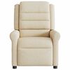 vidaXL Fauteuil inclinable &eacute;lectrique Cr&egrave;me Tissu
