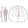 vidaXL Tente de camping tunnel 4 personnes bleu imperméable