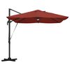 vidaXL Parasol Roma à Bras Déporté Rouge et Noir 352 x 251 x 265 cm