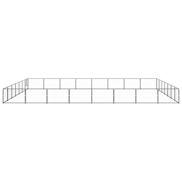 vidaXL Chenil Noir 56 m&sup2; Acier