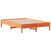 vidaXL Cadre de lit sans matelas cire marron 150x200cm bois pin massif