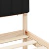 vidaXL Cadre de lit avec t&ecirc;te de lit rembourr&eacute;e Noir 200 x 200 cm
