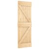 vidaXL Porte coulissante NARVIK 70 x 210 cm (152,5 cm) Naturel et noir