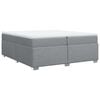 vidaXL Sommier &agrave; lattes de lit avec matelas Gris clair 200x200cm Tissu