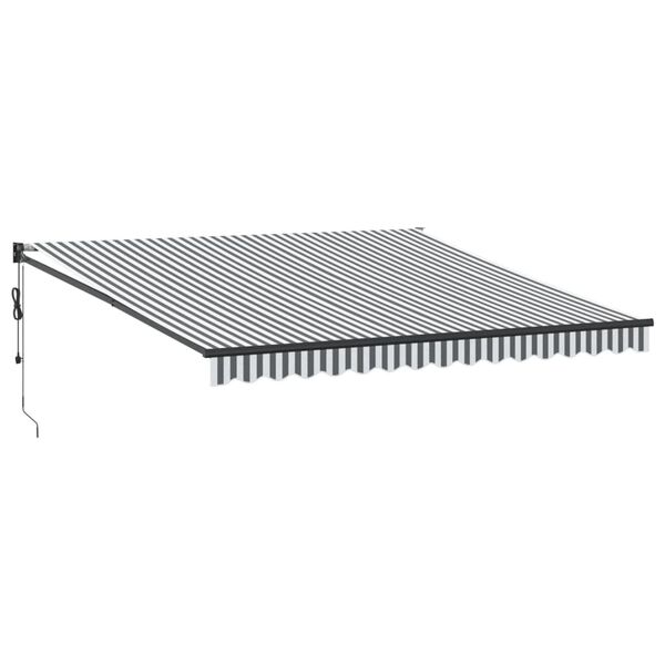 vidaXL Auvent r&eacute;tractable anthracite et blanc 4x3 m tissu et aluminium