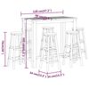 vidaXL Ensemble de bar de jardin 7 pcs bois d'acacia solide