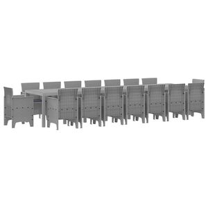 vidaXL Ensemble de salle &agrave; manger de jardin avec coussins 17 pcs