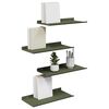 vidaXL &Eacute;tag&egrave;re flottante 4 pcs Vert olive 40 x 18 x 2,5 cm Acier