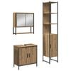 vidaXL Ensemble de mobilier de salle de bain 3 pi&egrave;ces Marron