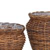 vidaXL Panier de Plante avec stockage 2 pcs Marron Rattan Lacak