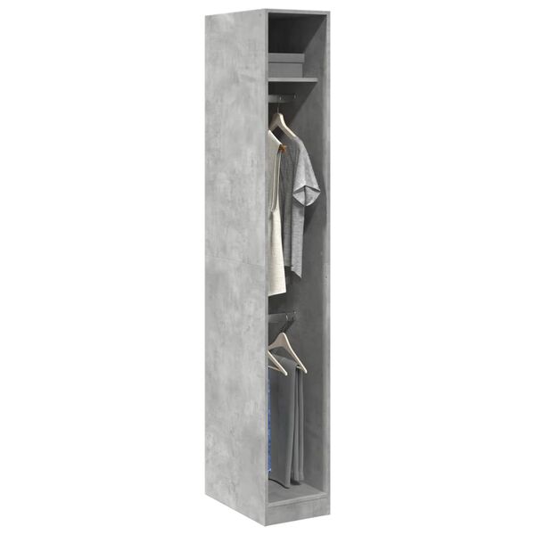 vidaXL Garde-robe gris béton 30x50x200 cm bois d'ingénierie