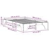 vidaXL Cadre de lit Blanc 120 x 200 cm Pin massif