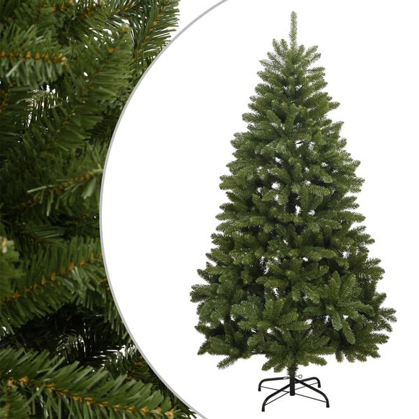 vidaXL Sapin de No&euml;l artificiel &agrave; charni&egrave;res avec support vert 270 cm
