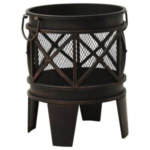 vidaXL Foyer rustique avec tisonnier &Phi;42x54 cm Acier