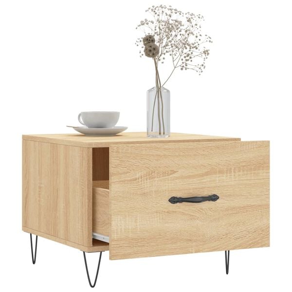 vidaXL Table basse Ch&ecirc;ne sonoma 50x50x40 cm Bois d'ing&eacute;nierie