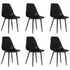 vidaXL Chaises &agrave; manger lot de 6 noir PP