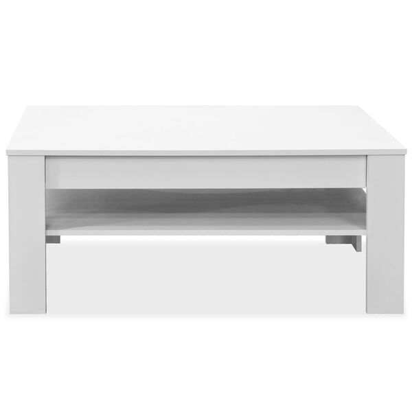 vidaXL Table basse bois d'ingénierie 110x65x48 cm Blanc
